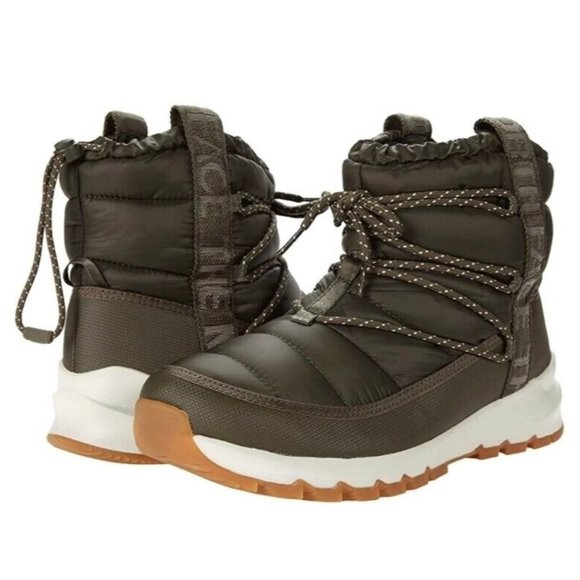 The North Face Shoes - The North Face Thermoball Lace Up Winter Boots Womens 9 Taupe Green New NoTagBox